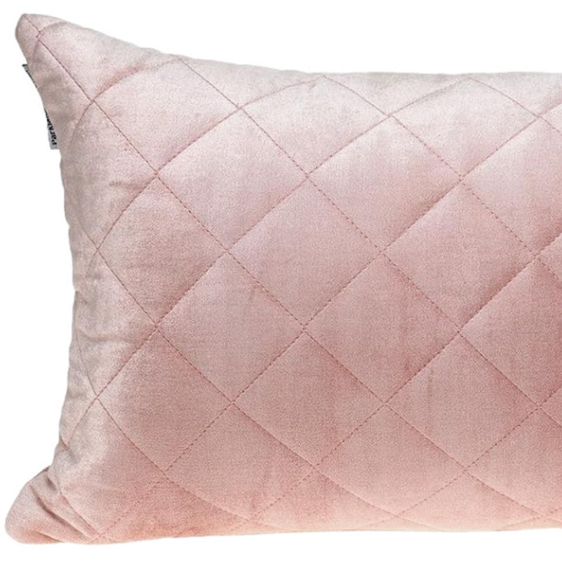 Tufted Diamond Pink Transitional Lumbar Pillow - Home Decor