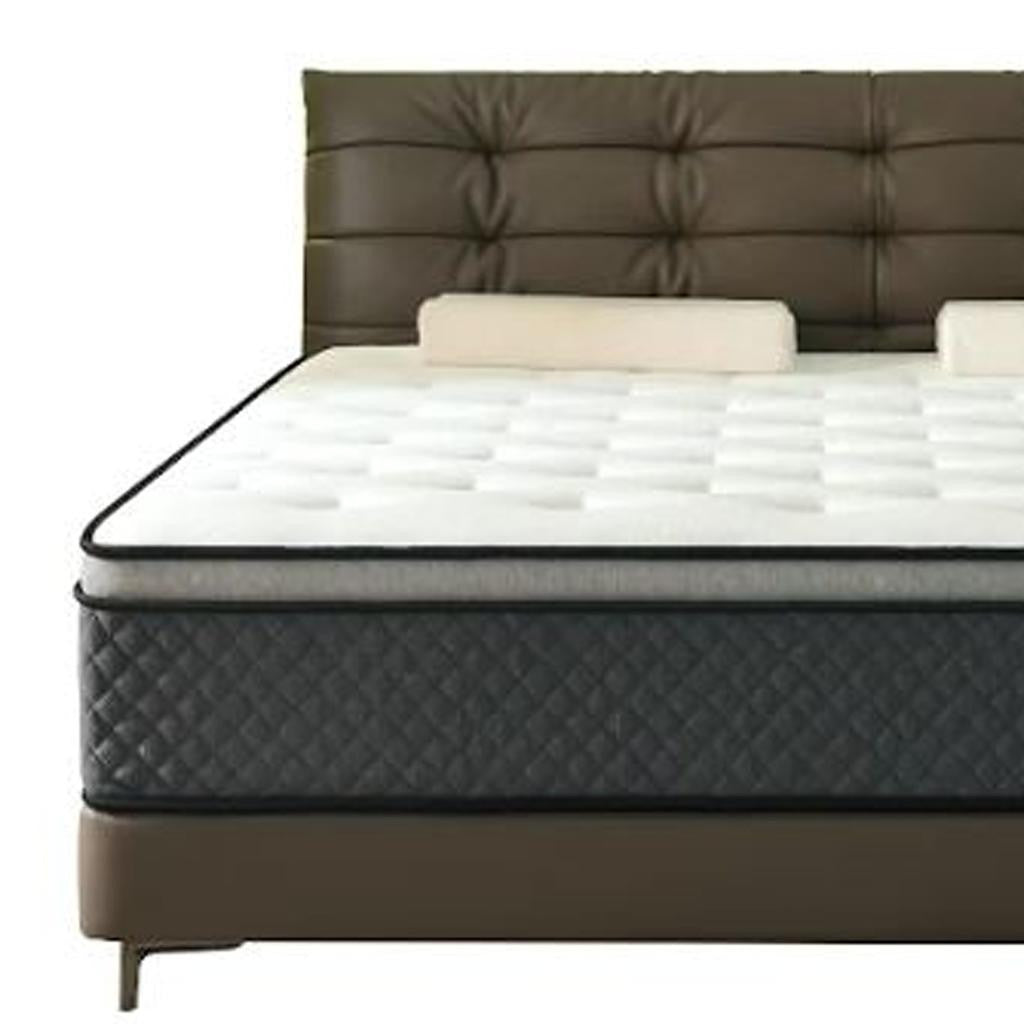 12" King Foam Medium Hybrid Mattress - Bed & Bath