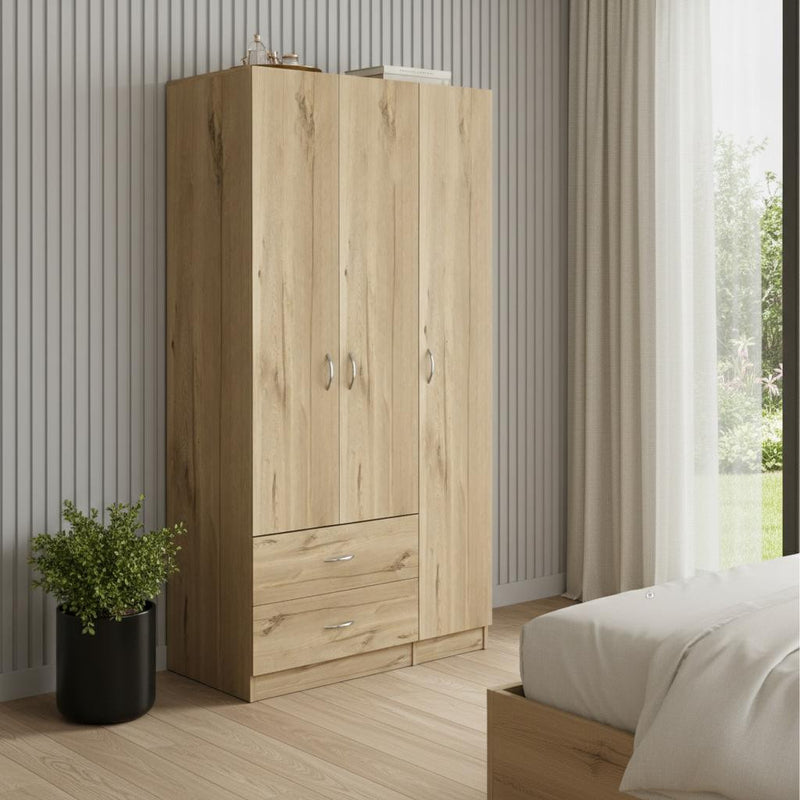 71" Brown Wood Two Door Two Drawer Combo Dresser - Bed & Bath