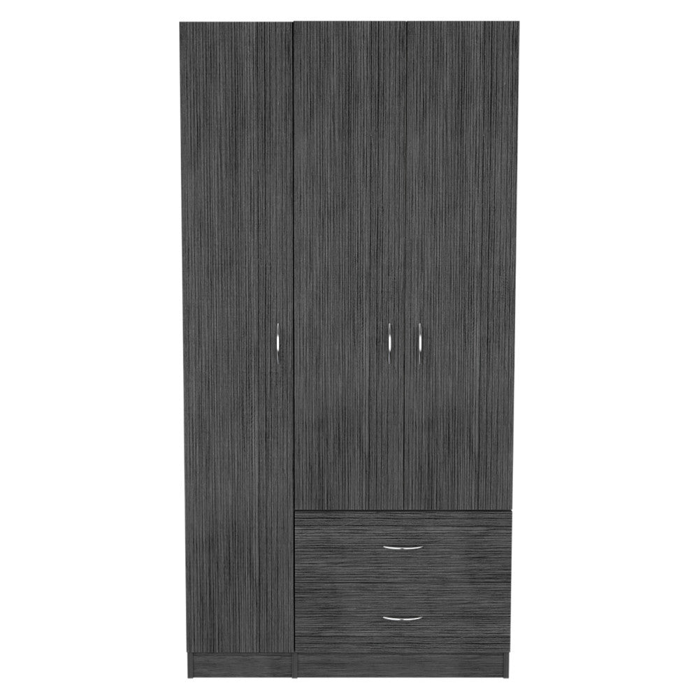 71" Gray And White Wood Two Drawer Combo Dresser - Bed & Bath