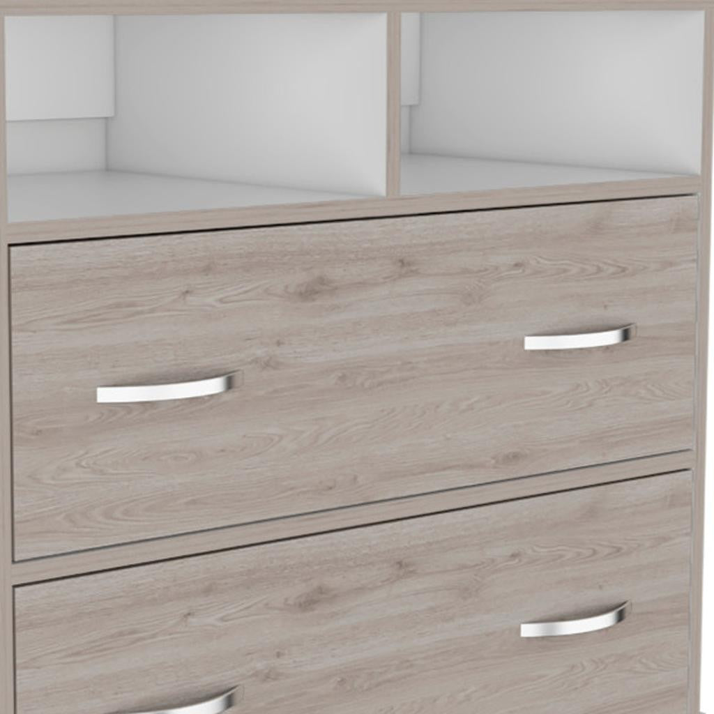 32" Light Grey Manufactured Wood Two Drawer Dresser - Bed & Bath