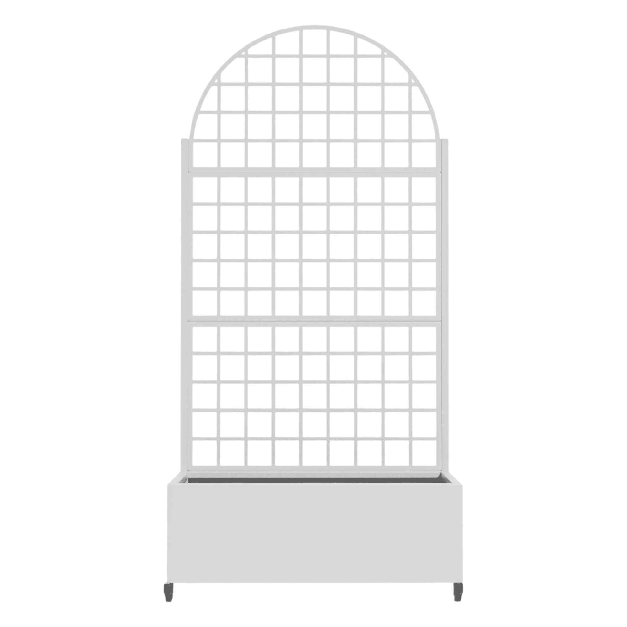 72" X 35" White Metal Rectangular Planter Box - Sports & Outdoor