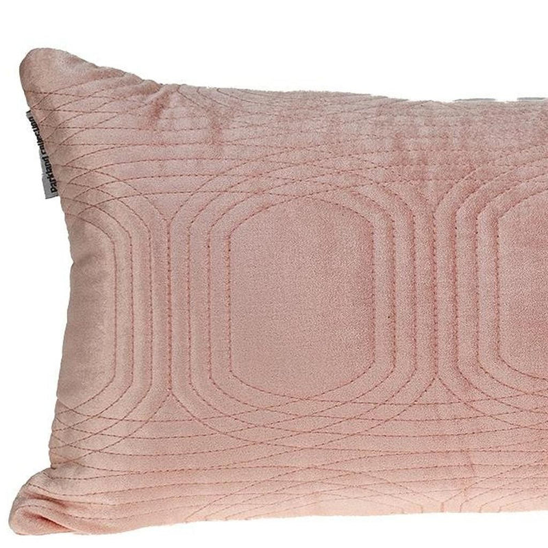 12" X 24" Pink Cotton Blend Throw Pillow - Home Decor