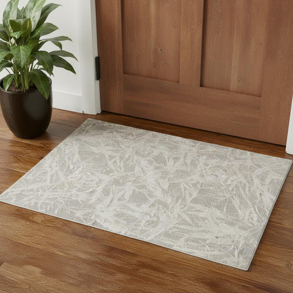 3' X 5' Gray Abstract Power Loom Area Rug - Home & Garden