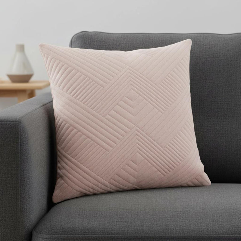 20" Pink Cotton Blend Throw Pillow - Home Decor