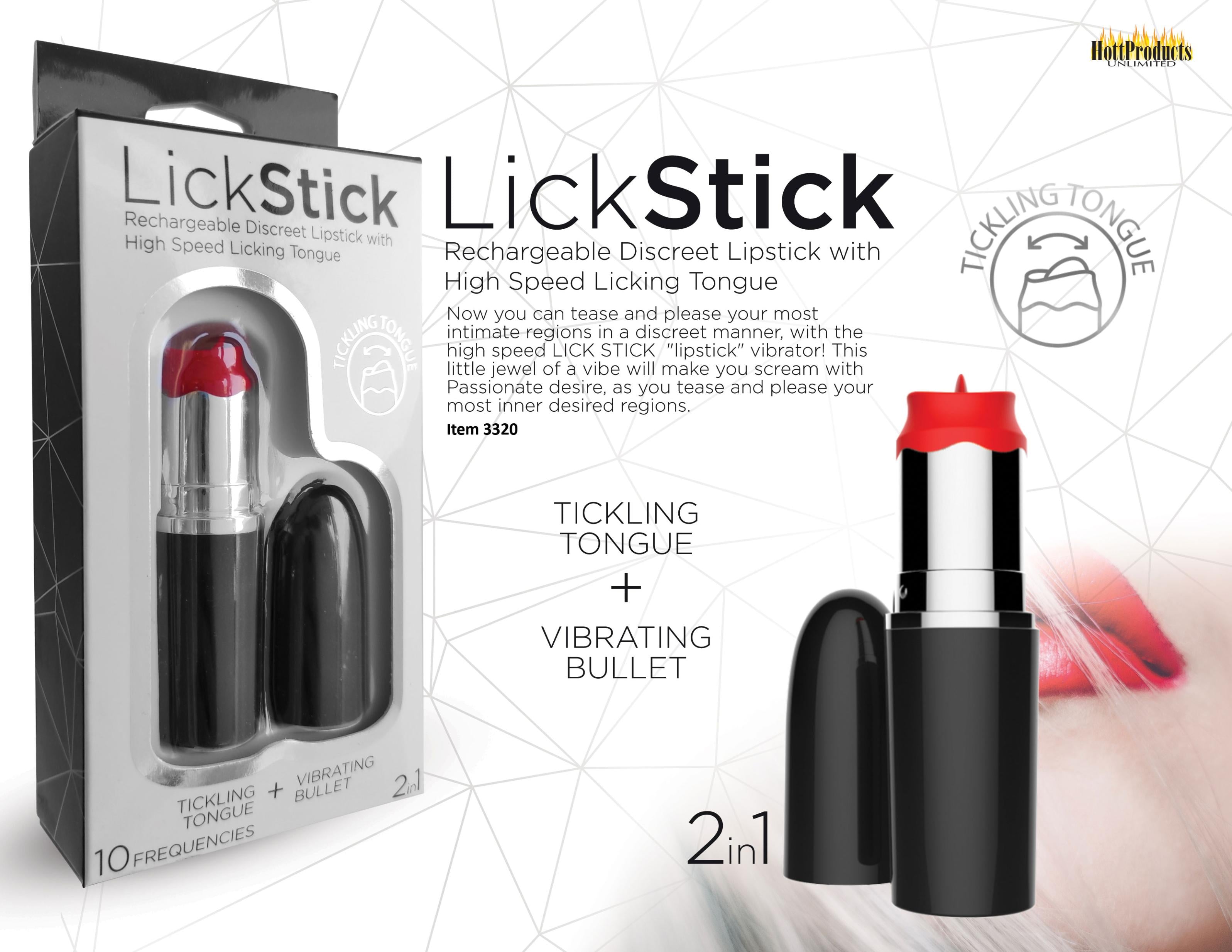 Lickstick - Multi Speed Tongue Vibrator - GreatEagleInc