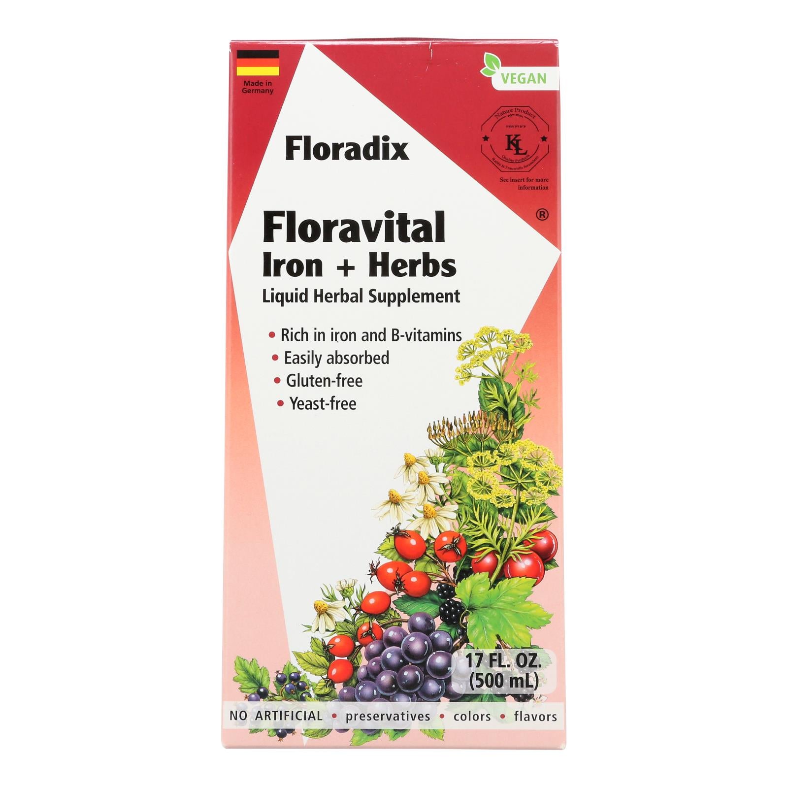 Floradix - Floravital Iron And Herbs - 1 Each 1-17 Fz - GreatEagleInc