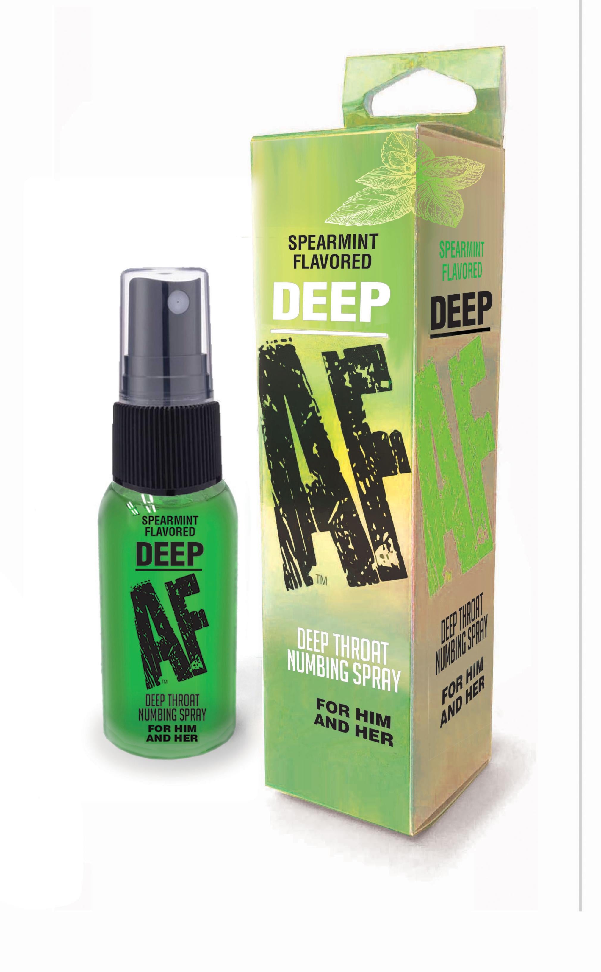 Deep Af - Spearmint Flavored Deep Throat Spray -  1 Oz - GreatEagleInc