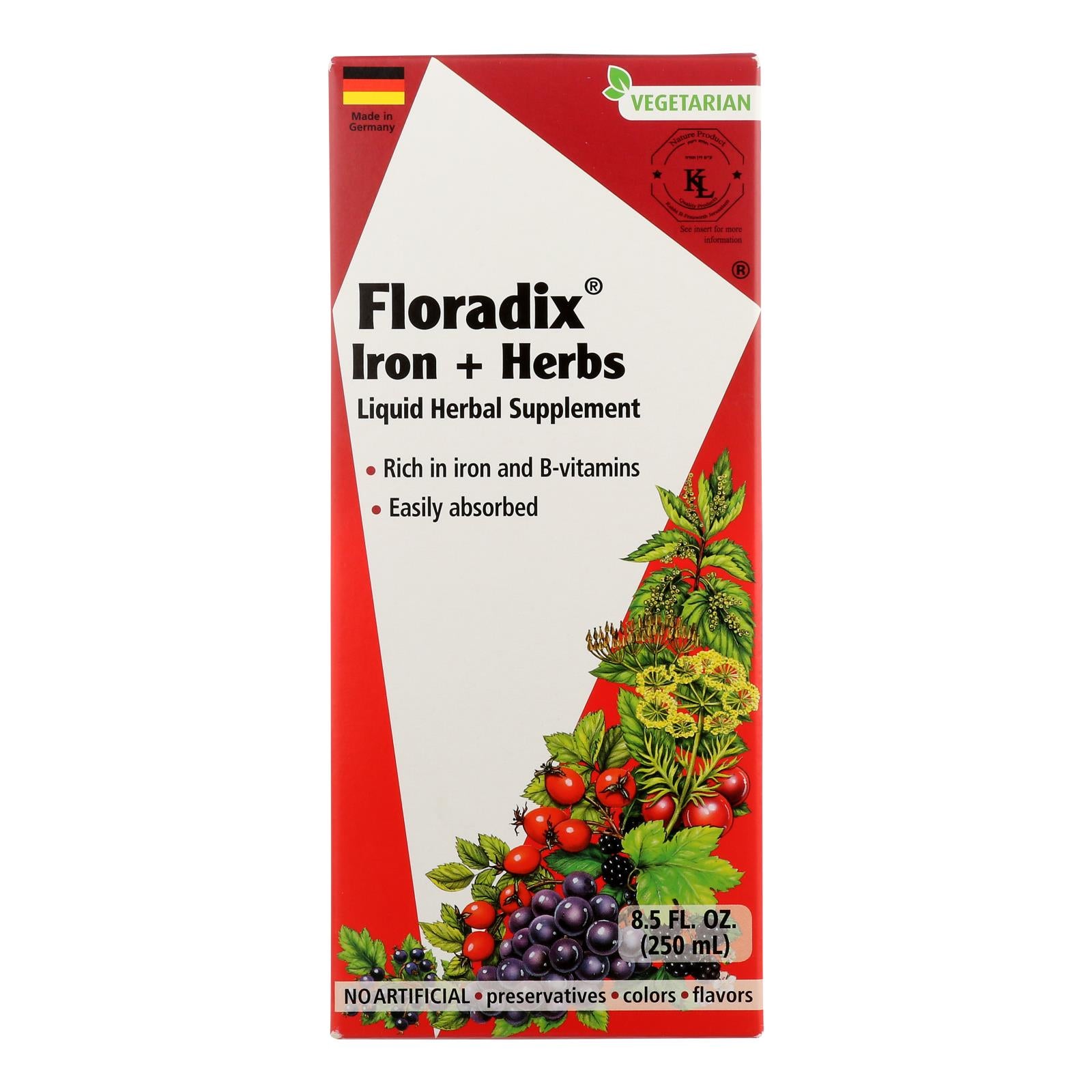 Floradix - Floradix Iron And Herbs - 1 Each 1-8.5 Fz - GreatEagleInc