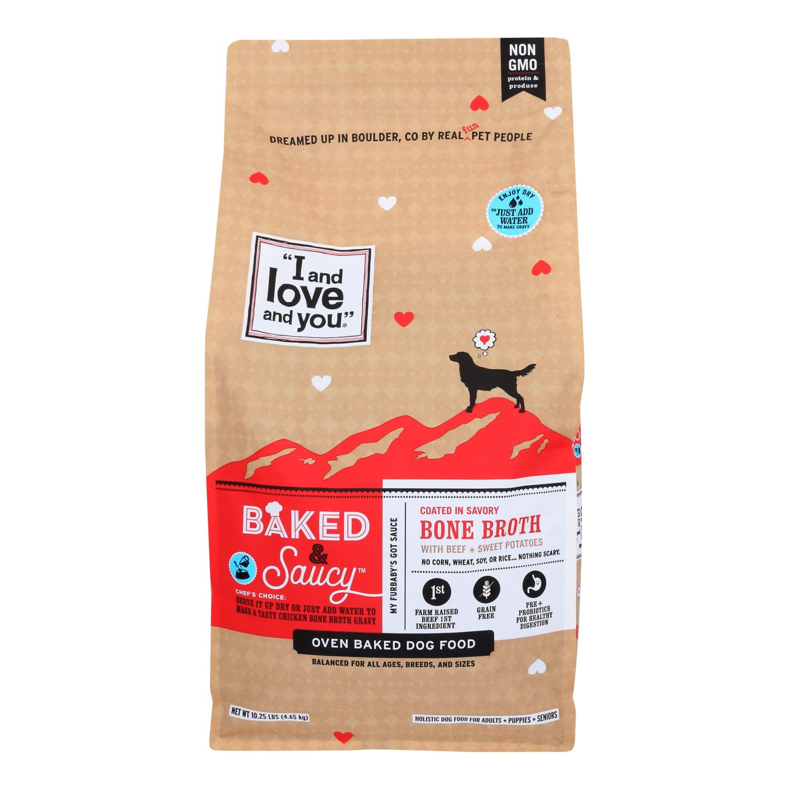 I And Love And You - Dog Food Baked Saucy Beef - Case Of 1 - 10.25 Lb - GreatEagleInc
