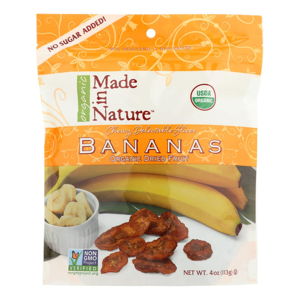 Made In Nature Bananas - Organic - Dried - Case Of 6 - 4 Oz - GreatEagleInc