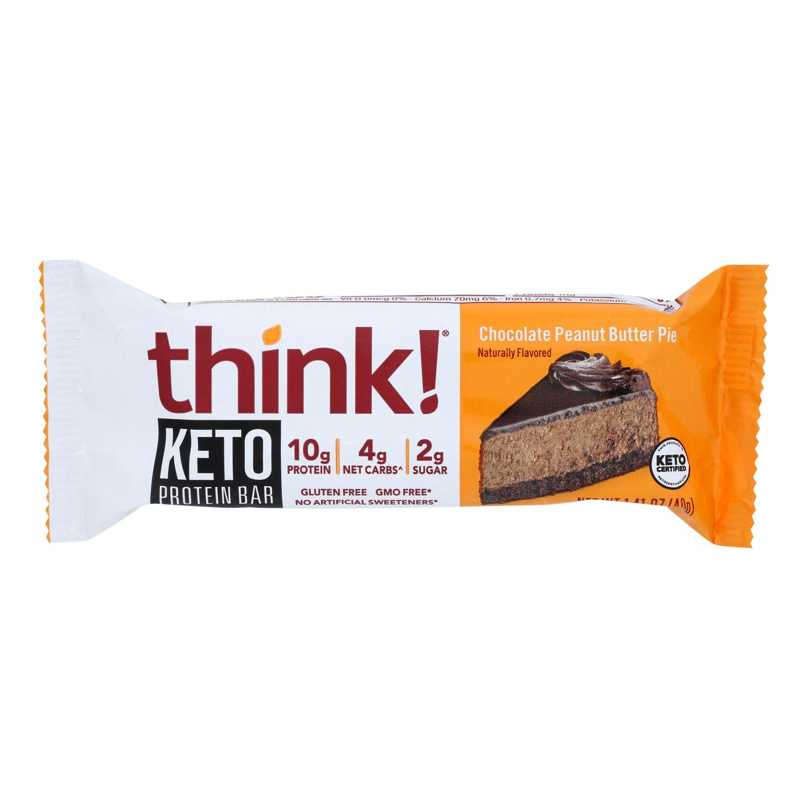 Think! Thin - Bar Keto Prtn Choc Pb Pie - Cs Of 10-1.41 Oz - GreatEagleInc