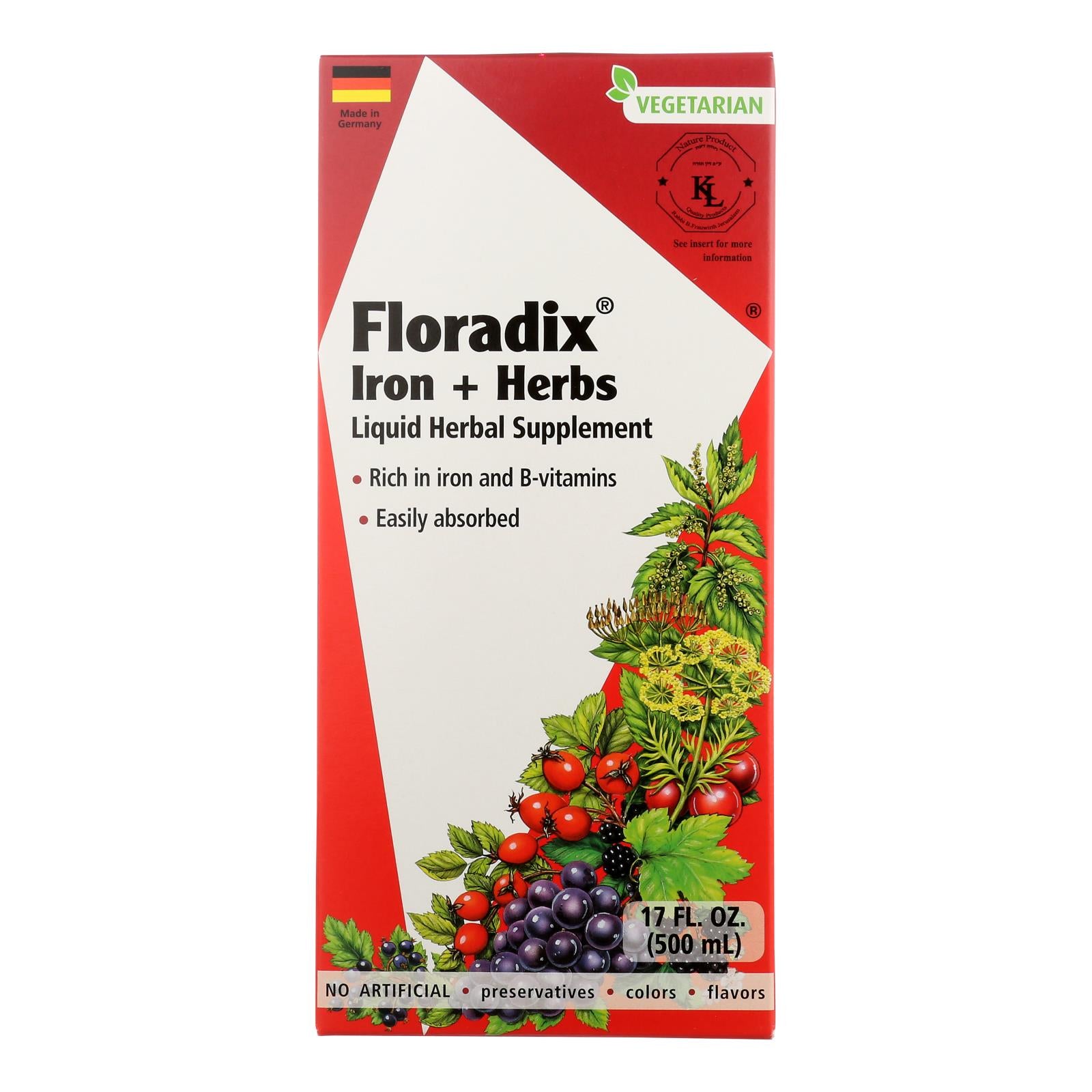 Floradix - Floradix Iron And Herbs - 1 Each 1-17 Fz - GreatEagleInc