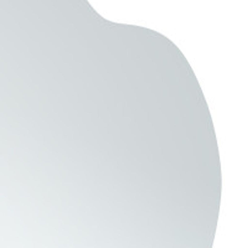 Close-up of clear abstract mirror surface, smooth curved wavy shape