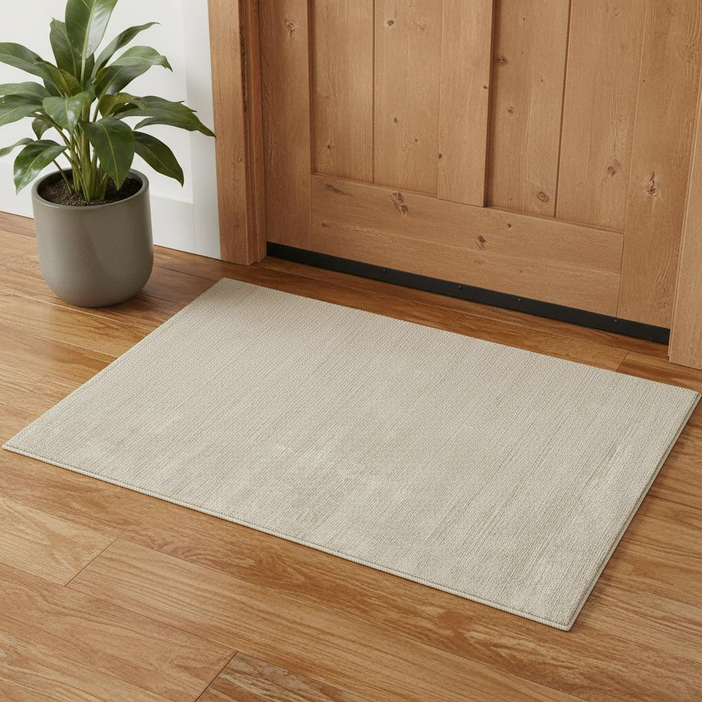 2' X 3' Ivory Hand Woven Area Rug - Home & Garden