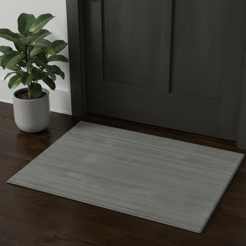 2' X 3' Black Hand Woven Area Rug - Home & Garden