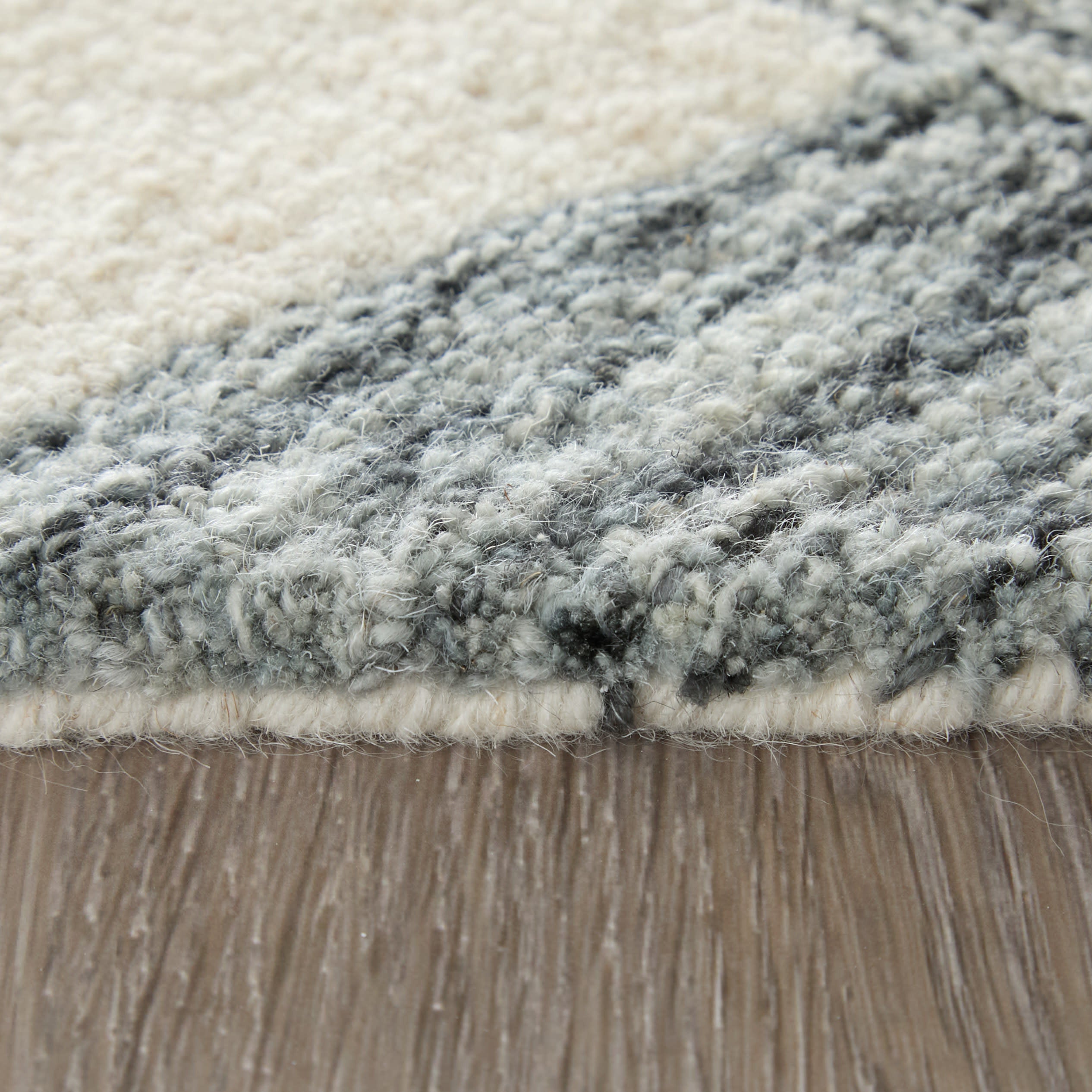2' X 3' Gray And Ivory Wool Geometric Hand Tufted Area Rug - Home & Garden
