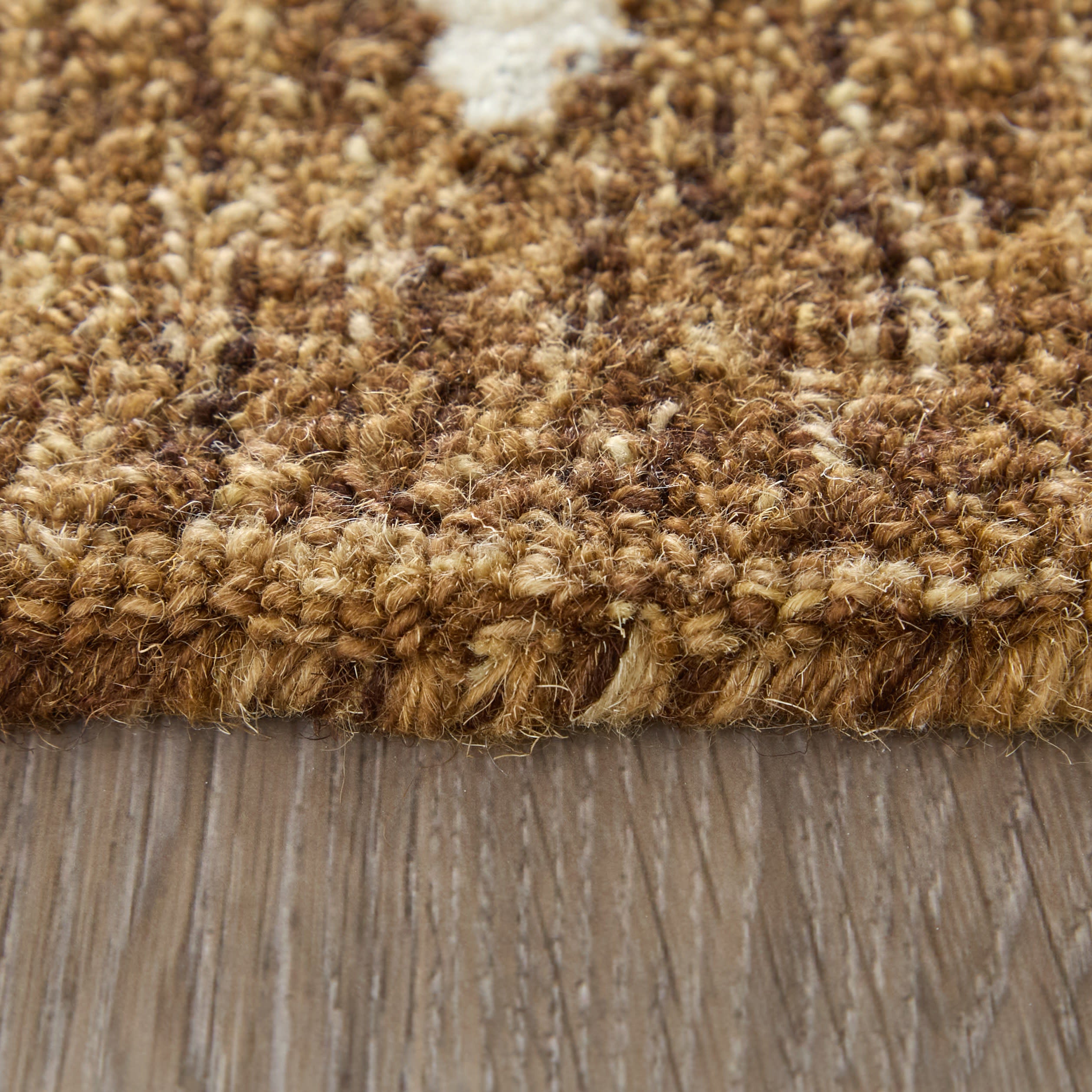 2' X 3' Brown And White Wool Oriental Hand Tufted Area Rug - Home & Garden