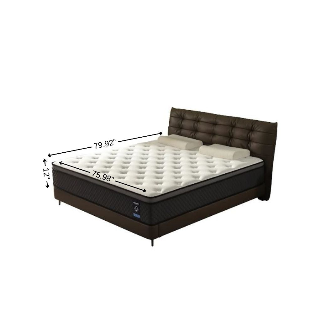 12" King Foam Medium Hybrid Mattress - Bed & Bath
