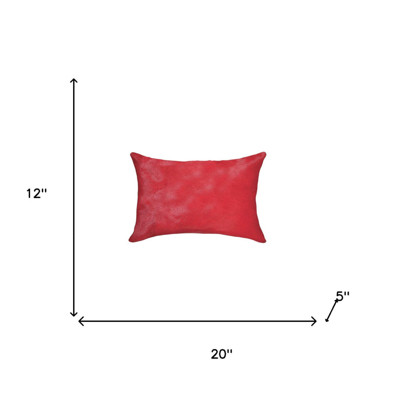 12" X 20" X 5" Firecracker Cowhide  Pillow 2 Pack - Home Decor