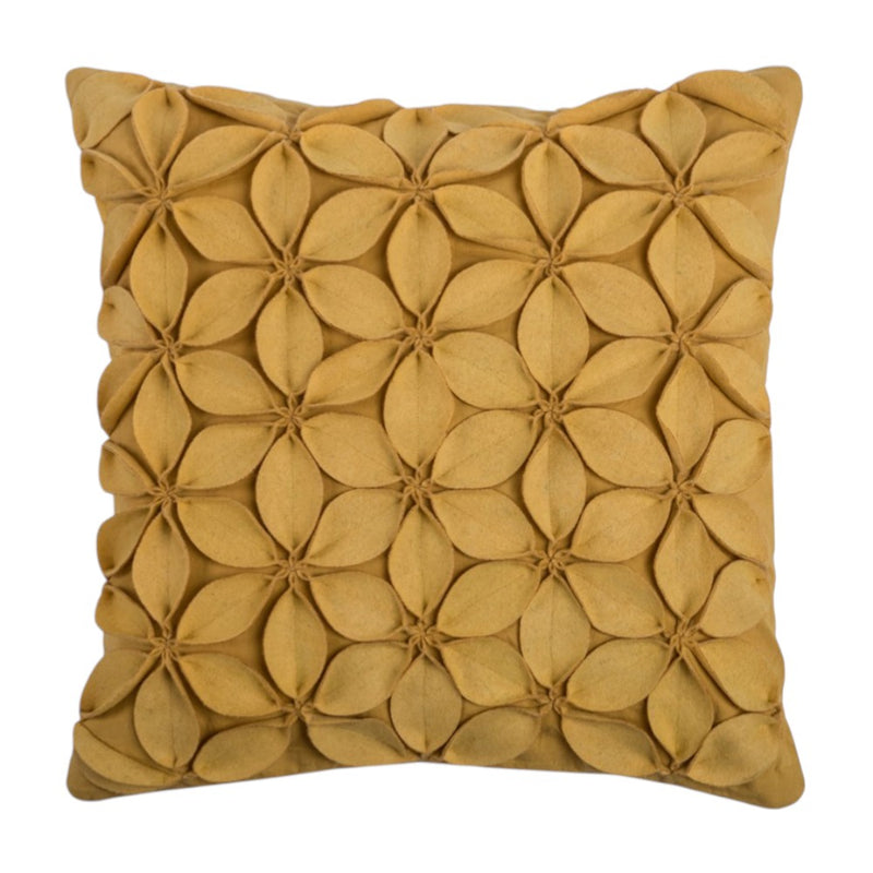 Yellow  Pinwheel Floral Petal Down Throw Pillow - Home Decor