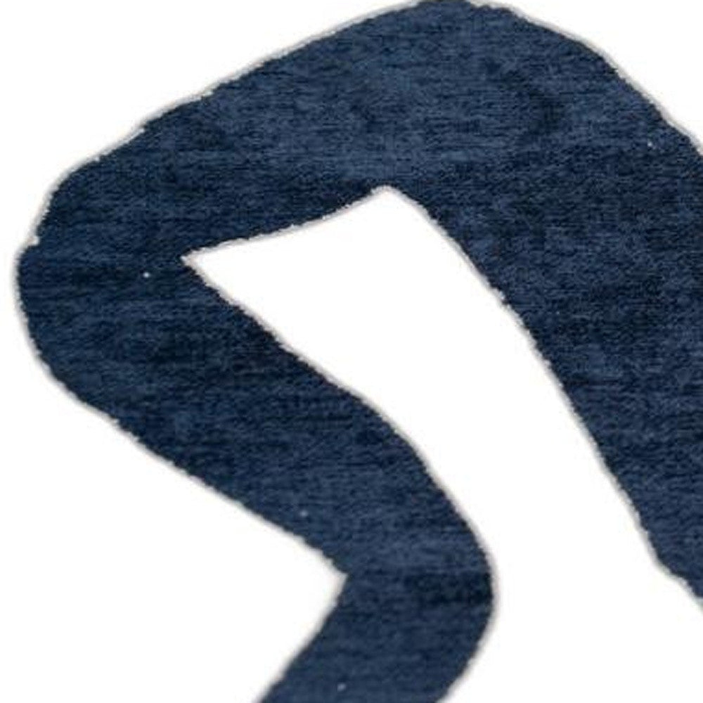 2' X 5' Beige And Blue Abstract Washable Area Rug With UV Protection - Home & Garden