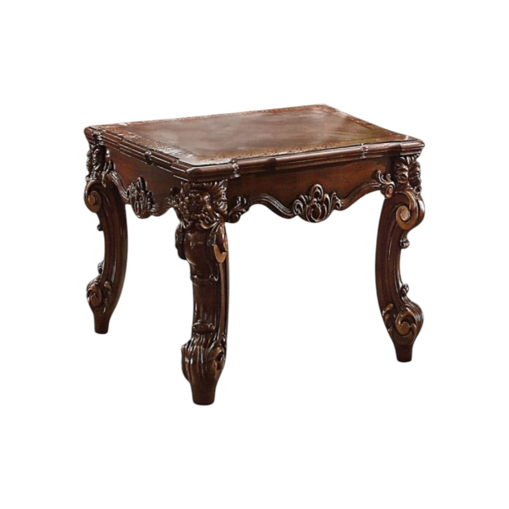 26" Cherry Manufactured Wood Square End Table - Living Room