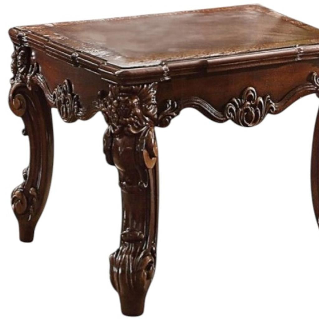 26" Cherry Manufactured Wood Square End Table - Living Room