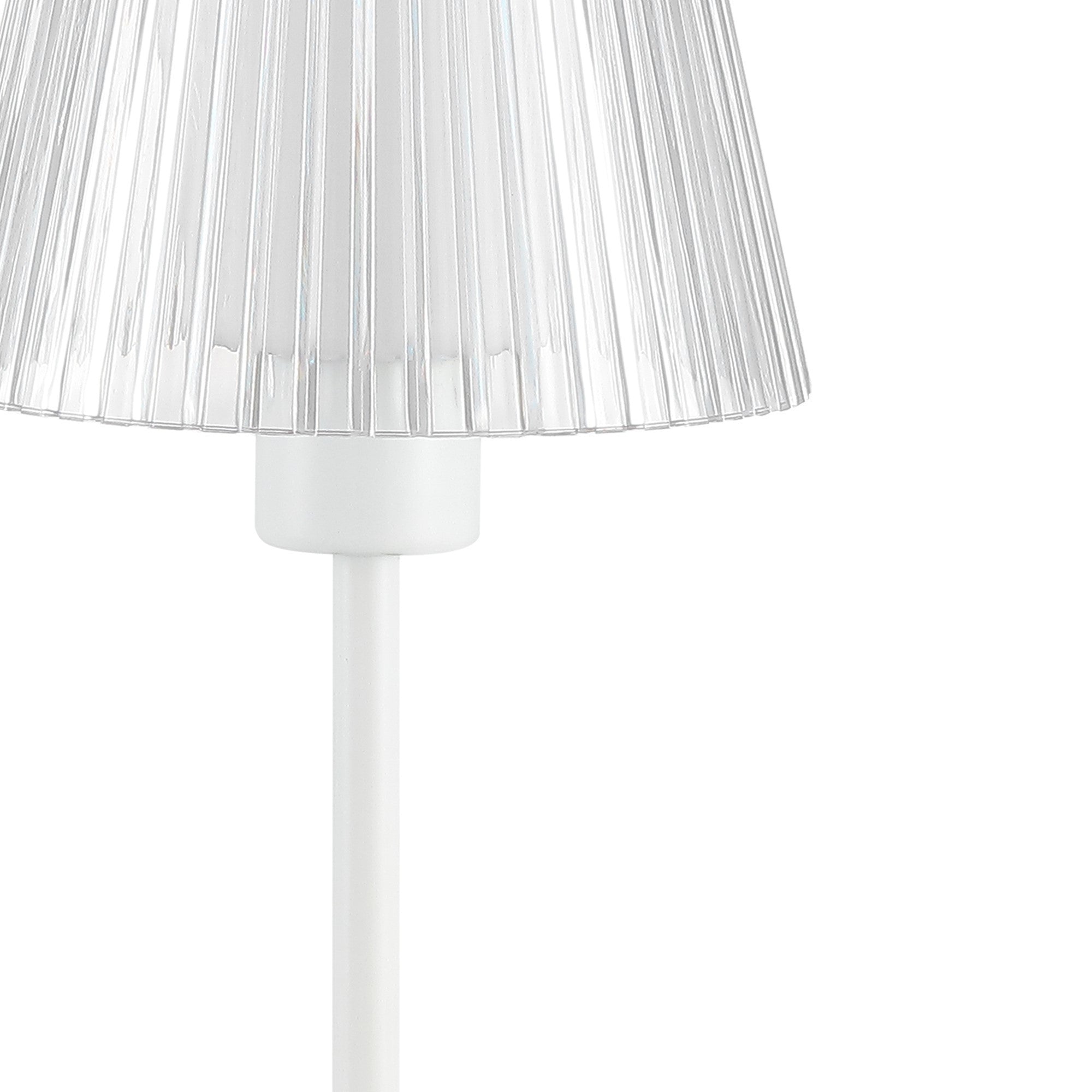 13" White USB Table Lamp With Empire Shade - Lighting