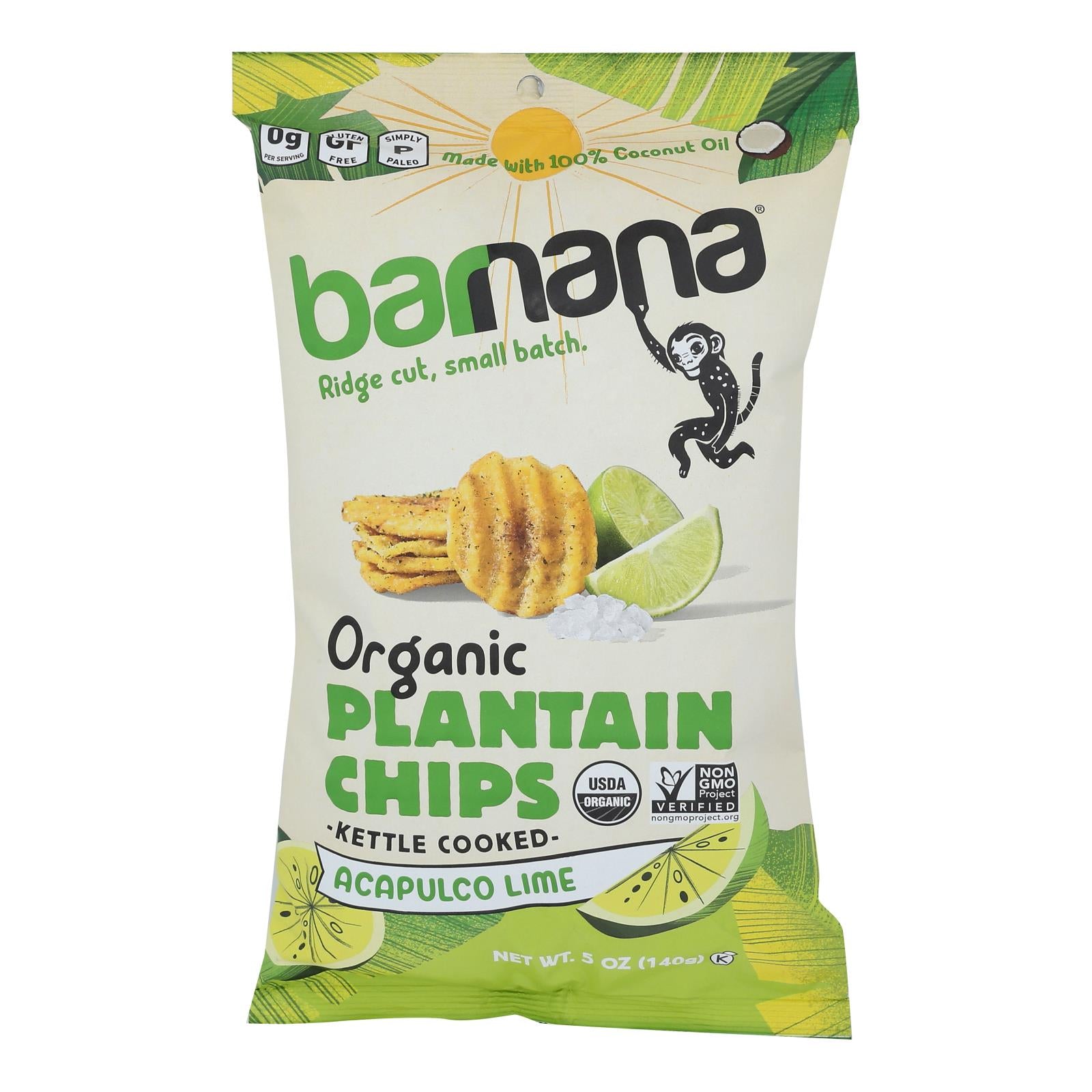 Barnana - Plntn Chips Acaplco Lme - Case Of 6-5 Oz - GreatEagleInc