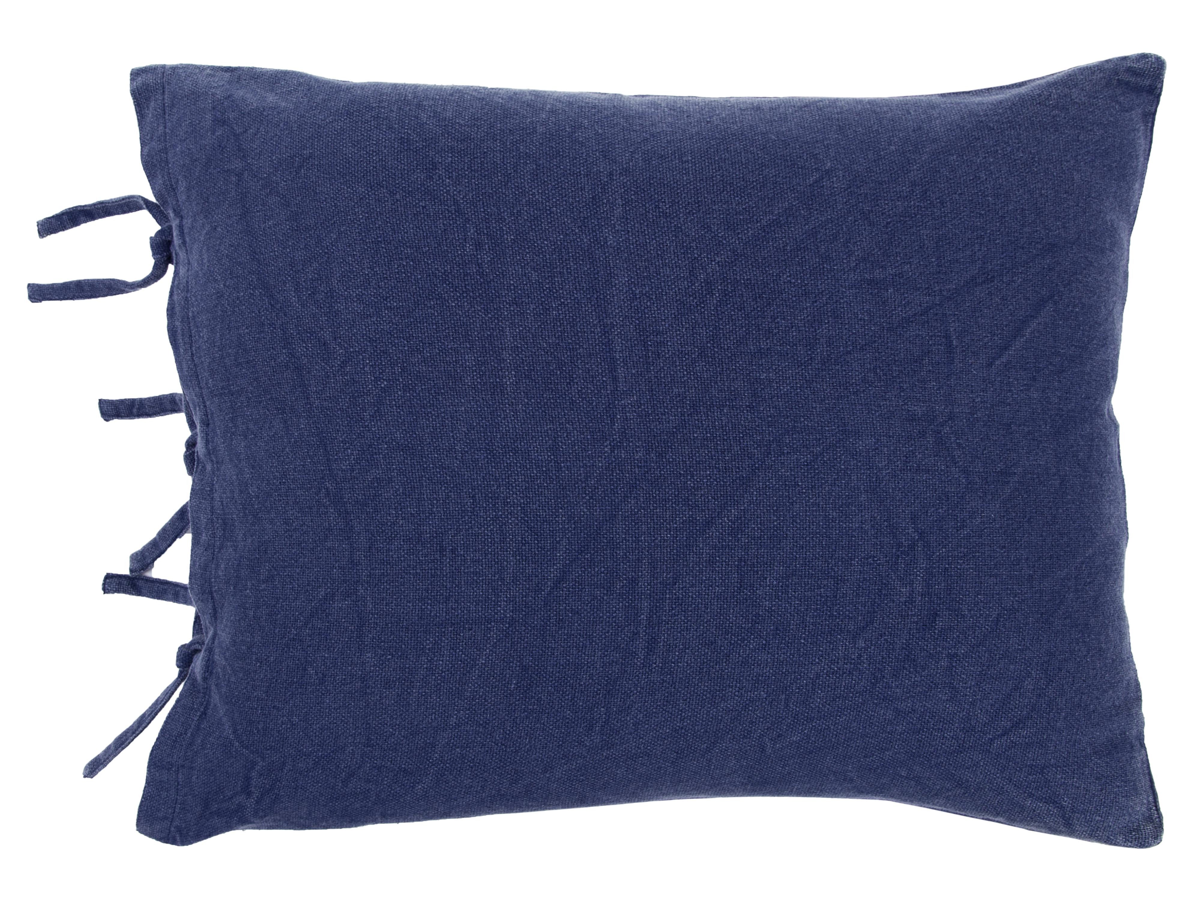 Indigo Queen Cotton Washable Polyester Duvet Cover Set With Two Shams - Bed & Bath