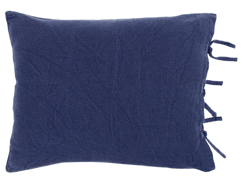 Indigo King Cotton Washable Polyester Duvet Cover Set With Two Shams - Bed & Bath