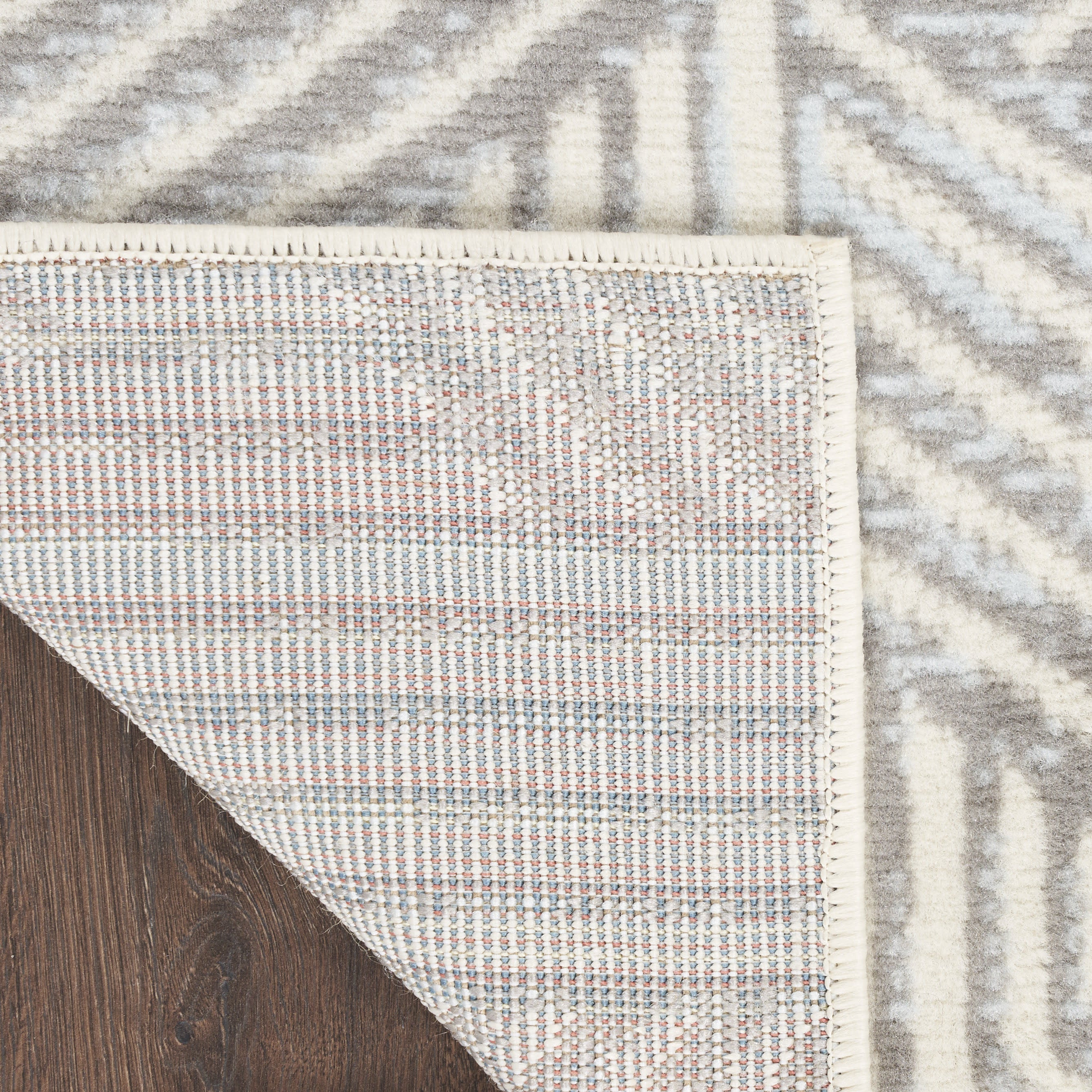 3' X 5' Gray Geometric Power Loom Area Rug - Home & Garden