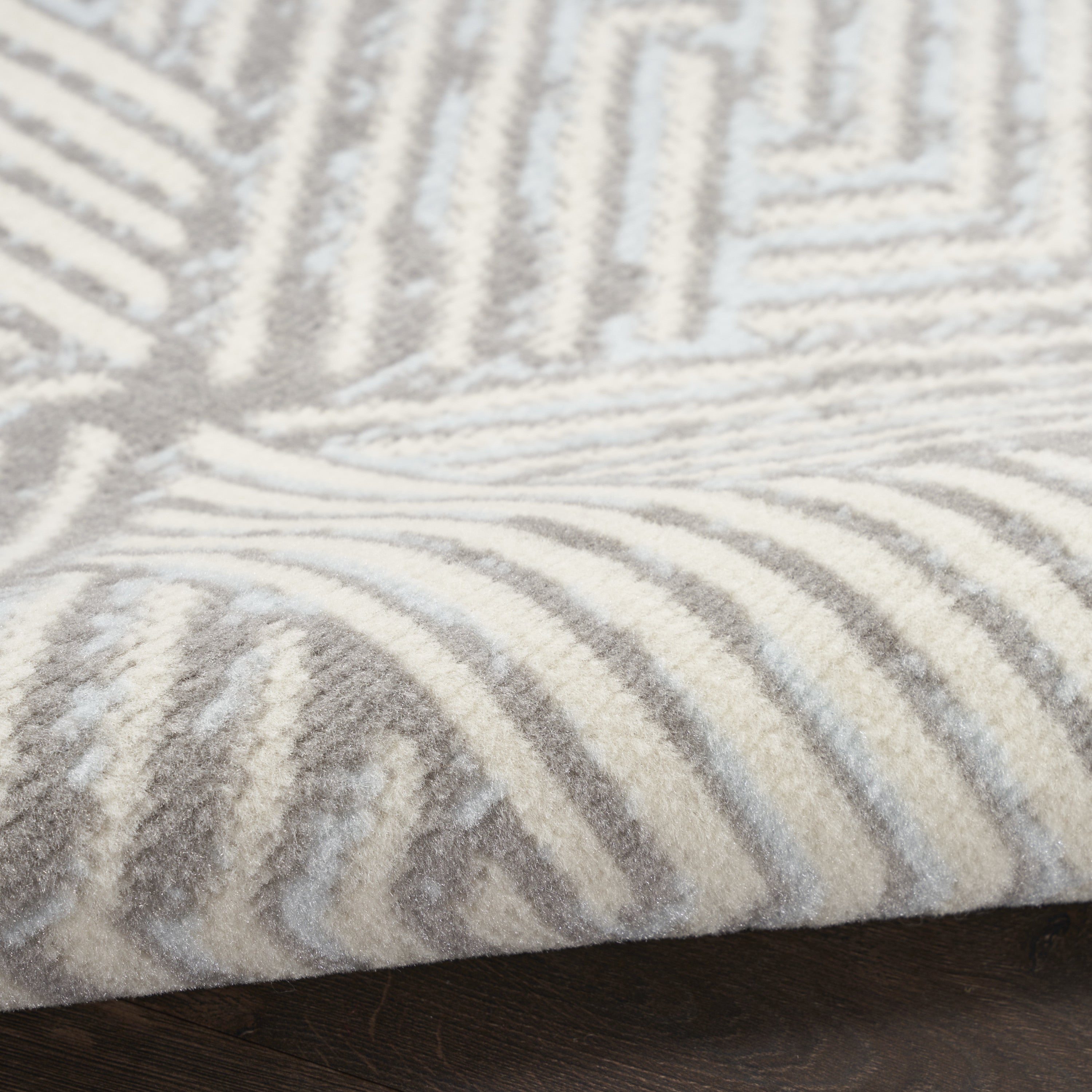 3' X 5' Gray Geometric Power Loom Area Rug - Home & Garden