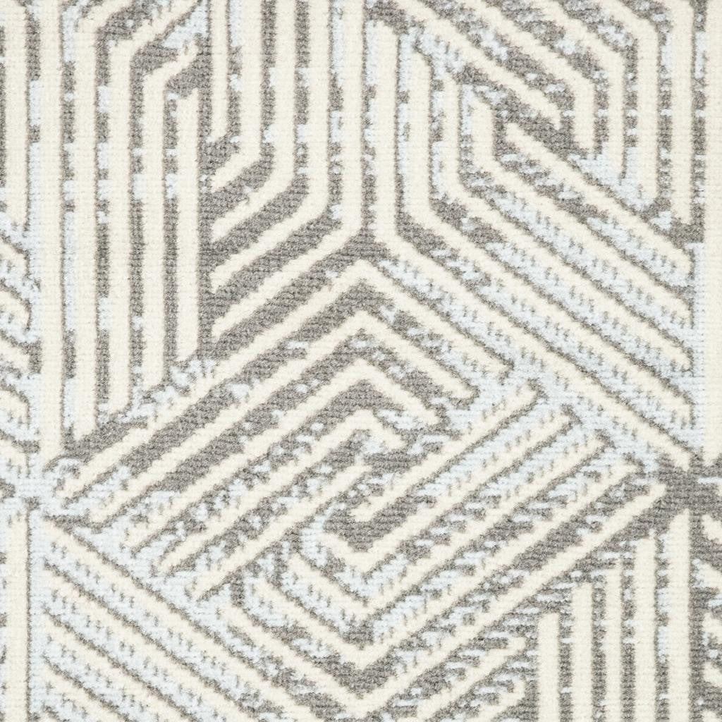 3' X 5' Gray Geometric Power Loom Area Rug - Home & Garden
