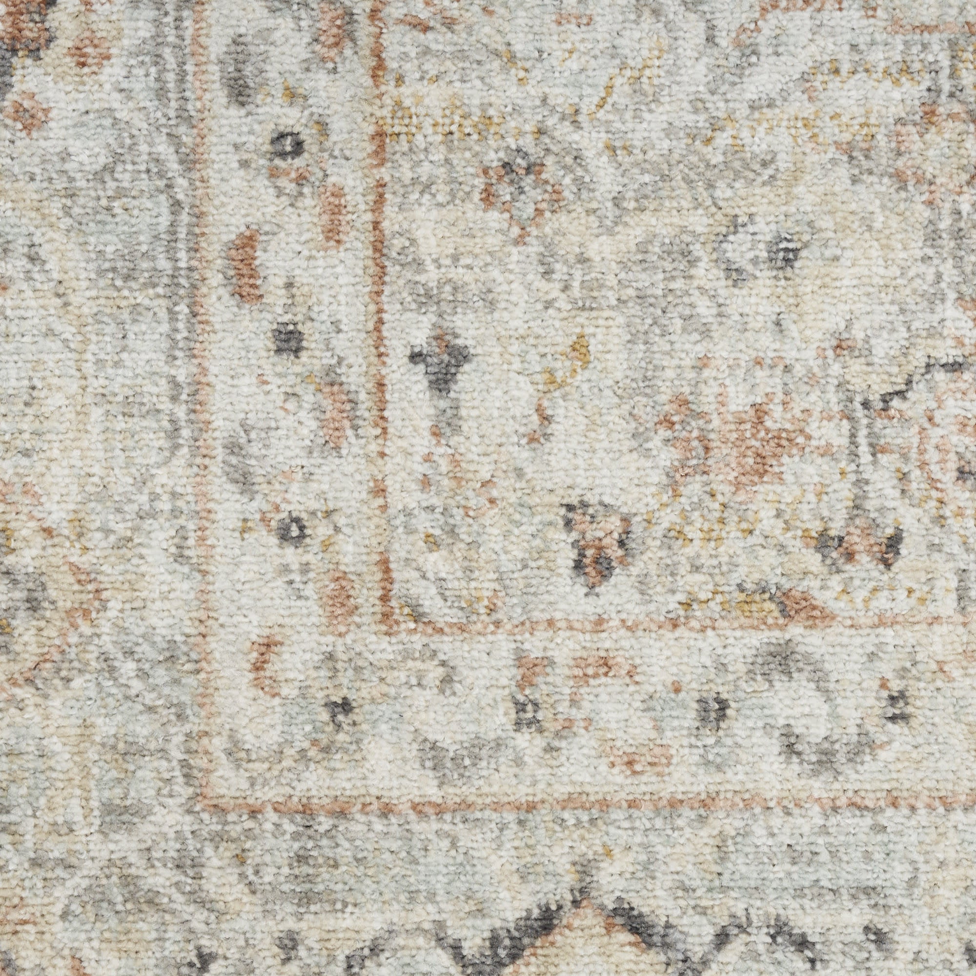 6' X 9' Gray Floral Distressed Area Rug - Home & Garden