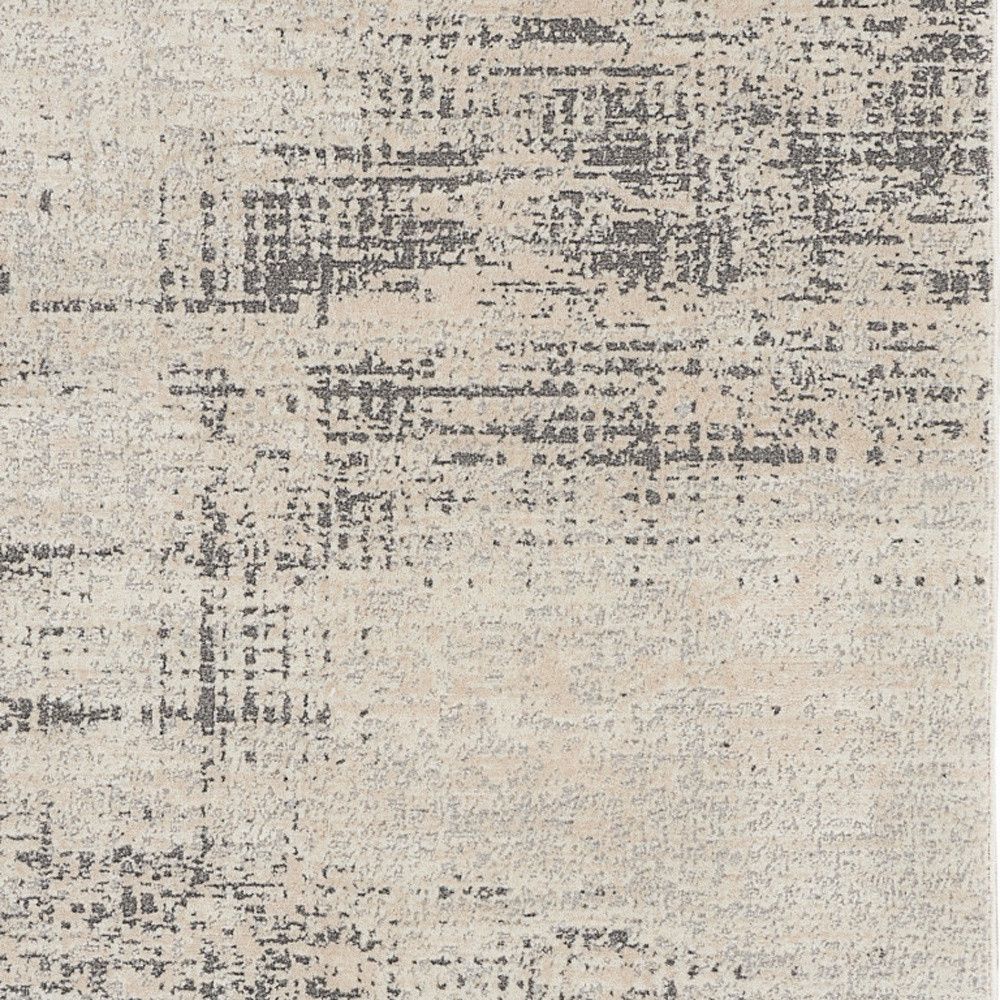 3' X 5' Ivory Abstract Power Loom Area Rug - Home & Garden