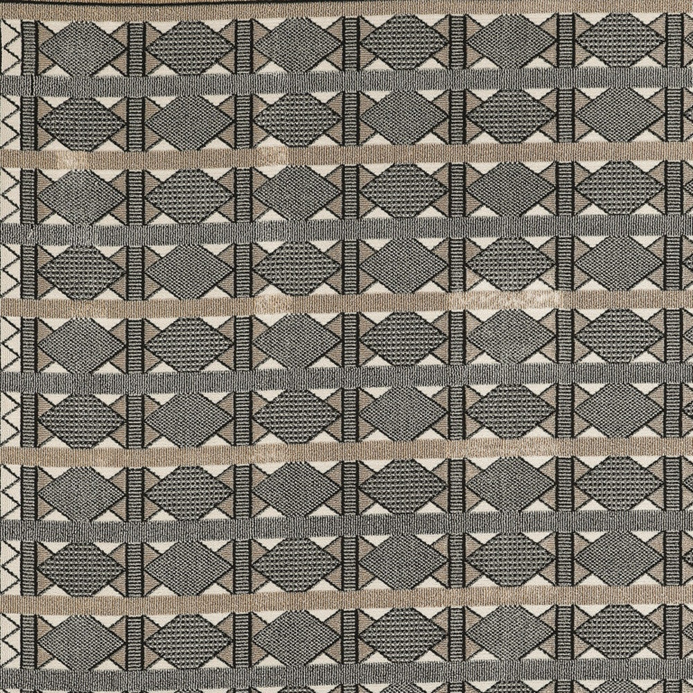 8' X 10' Black Geometric Area Rug - Home & Garden