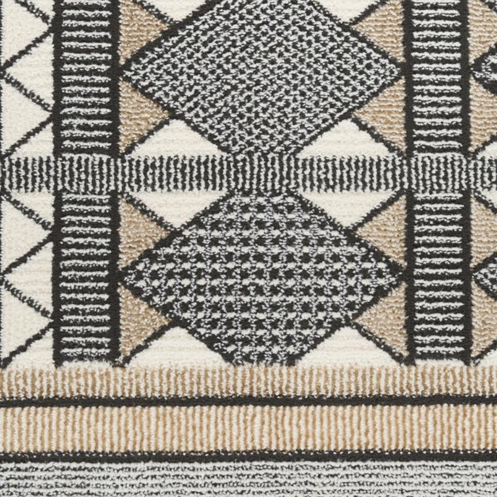8' X 10' Black Geometric Area Rug - Home & Garden