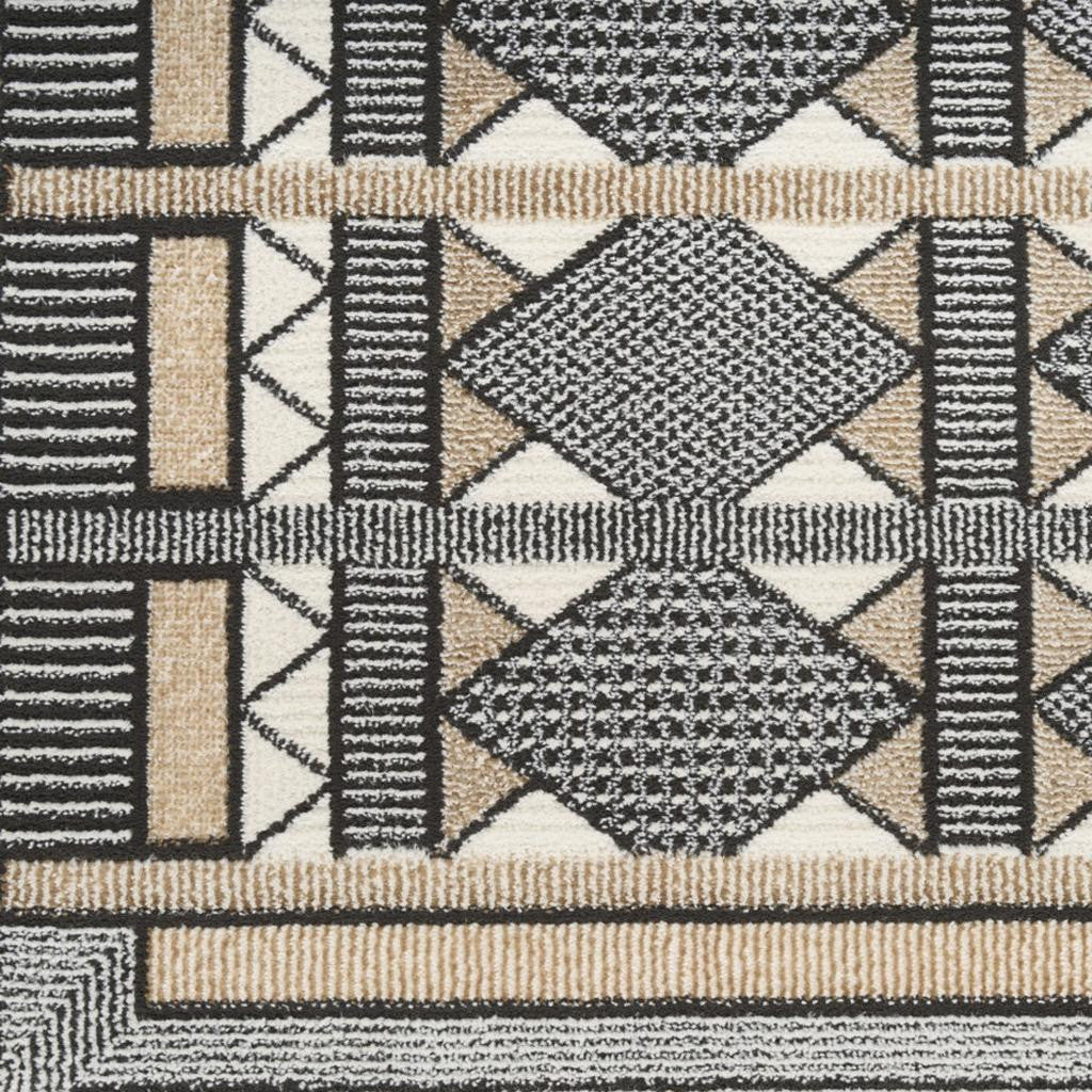 8' X 10' Black Geometric Area Rug - Home & Garden