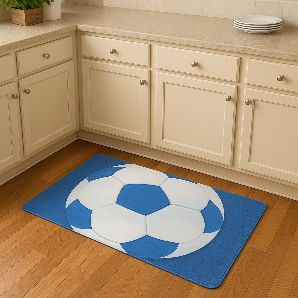 5' Blue Flatweave Round Rug - Home & Garden