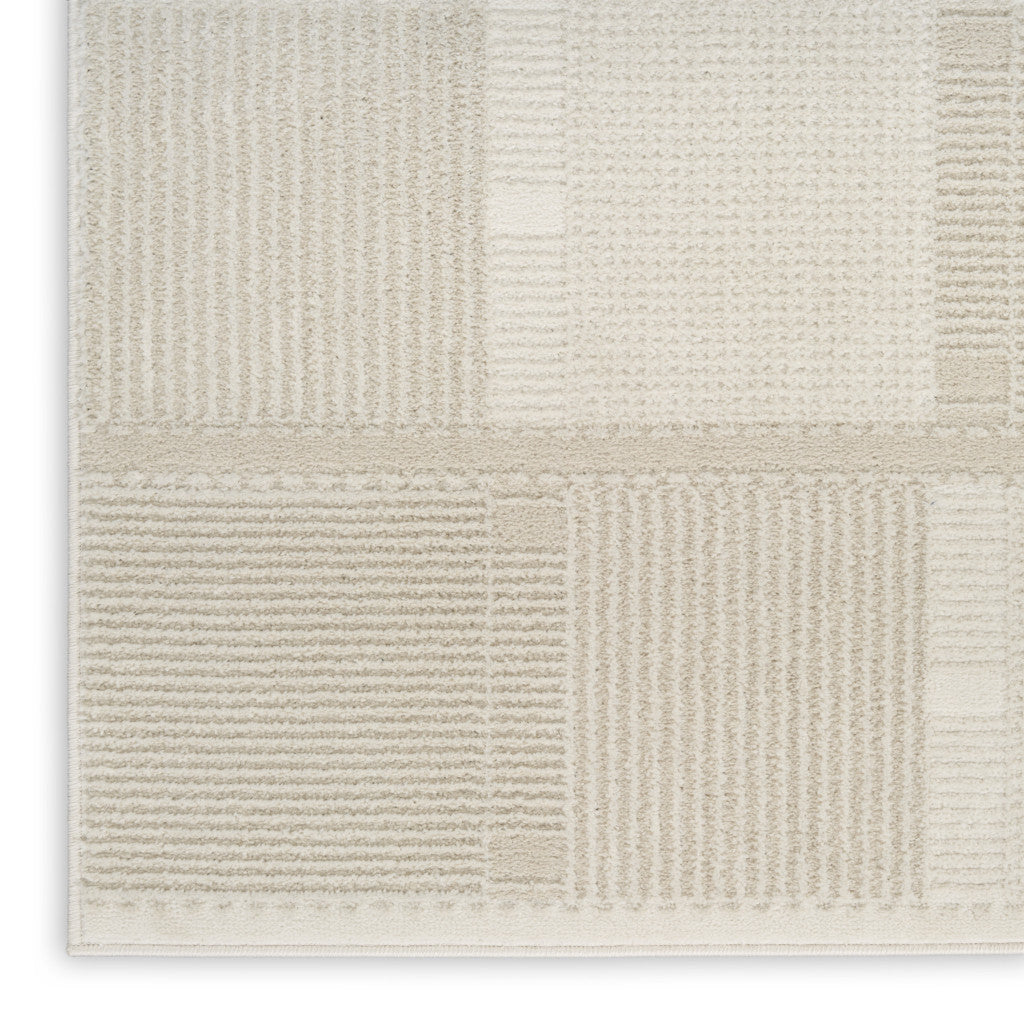 5' X 7' Beige Geometric Power Loom Area Rug - Home & Garden