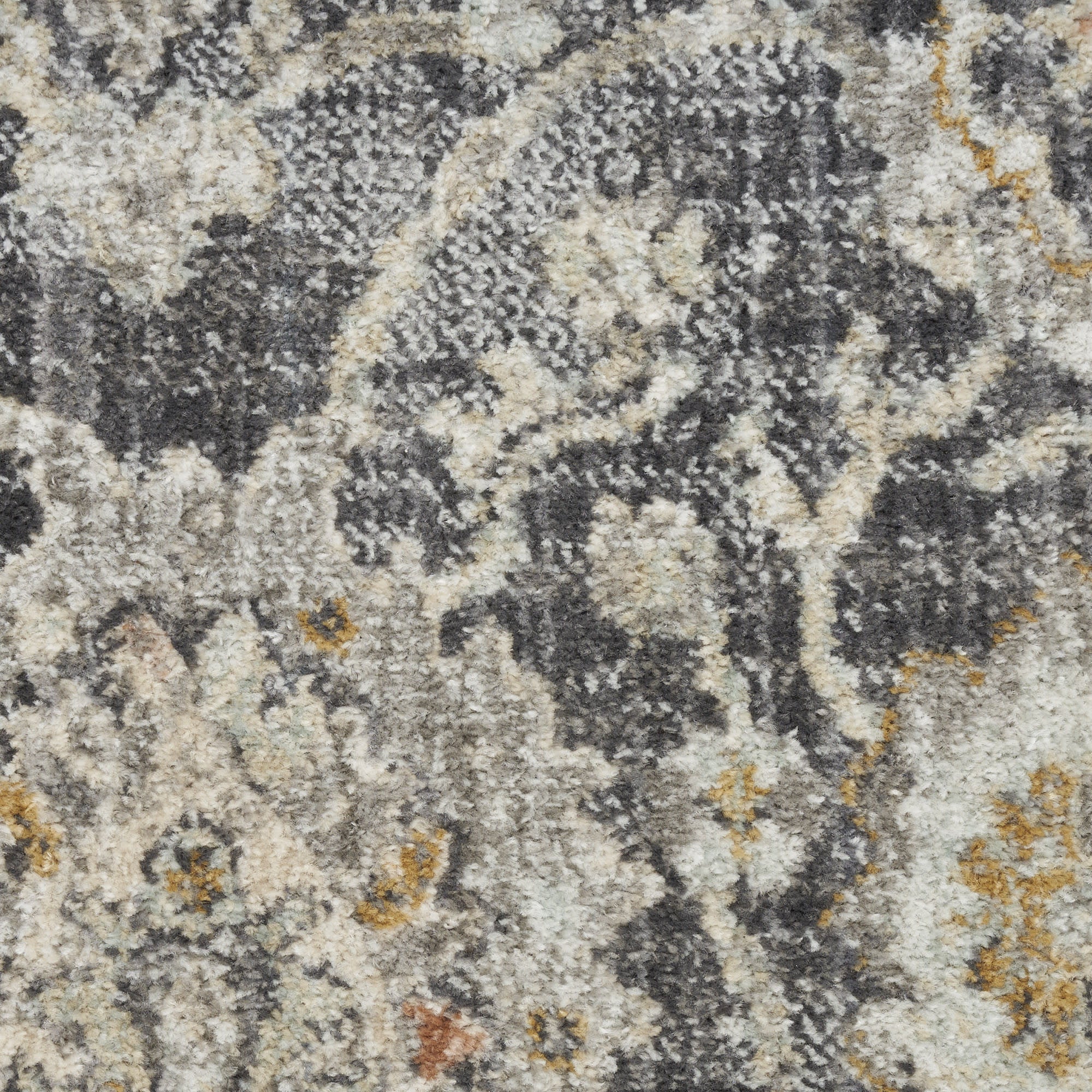 10' X 14' Gray Floral Distressed Area Rug - Home & Garden
