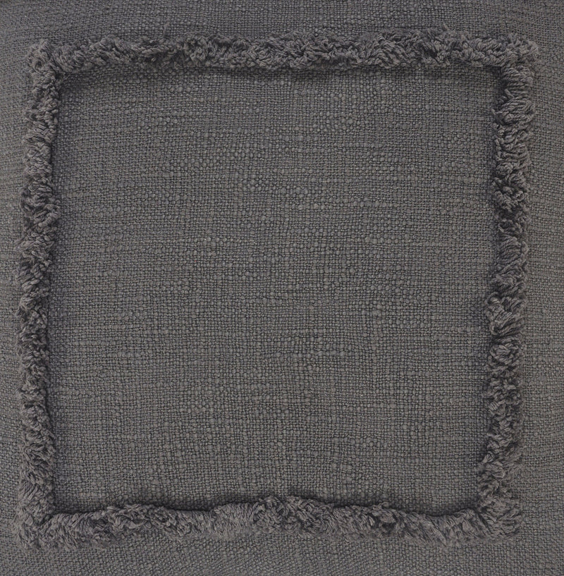 24" X 16" Gray And Cool Gray Lumbar Geometric Cotton Throw Pillow Cover - Home & Garden