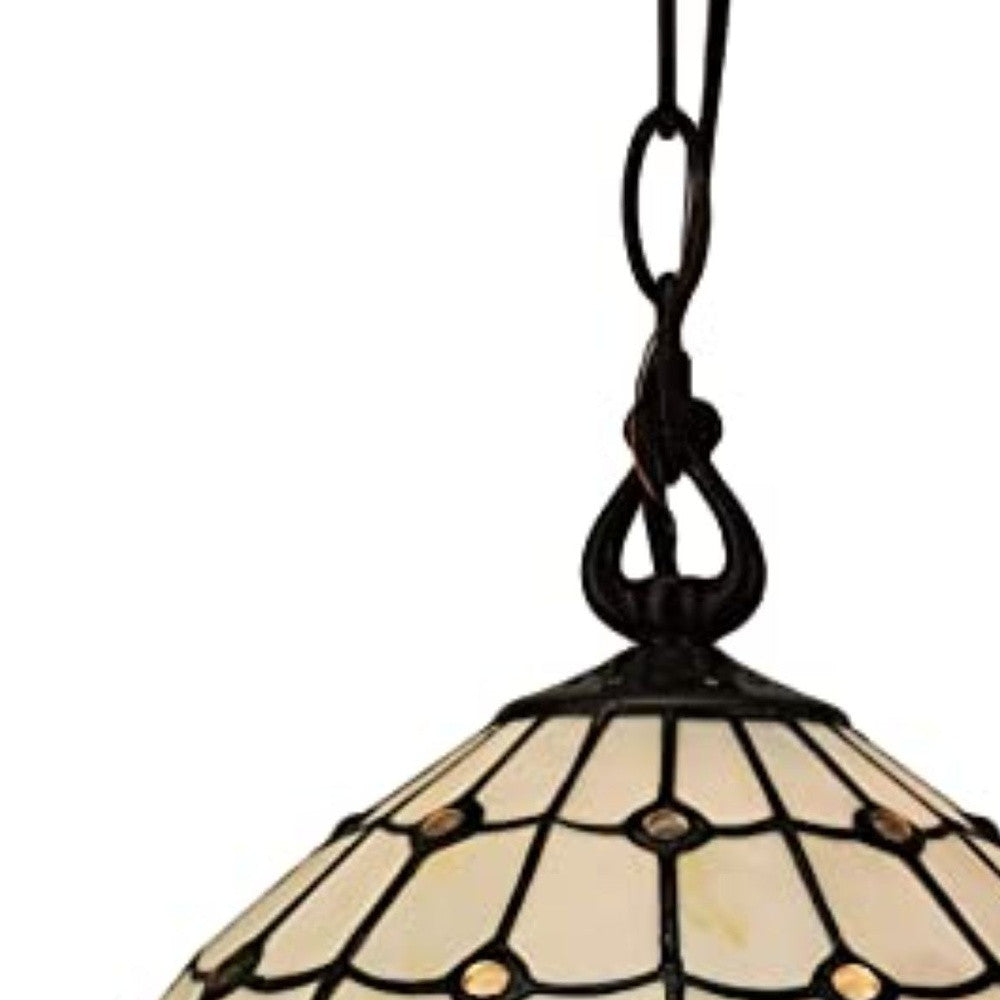 Black And White Unique Statement Glass Dimmable Chandelier With Black And White Shades - Lighting