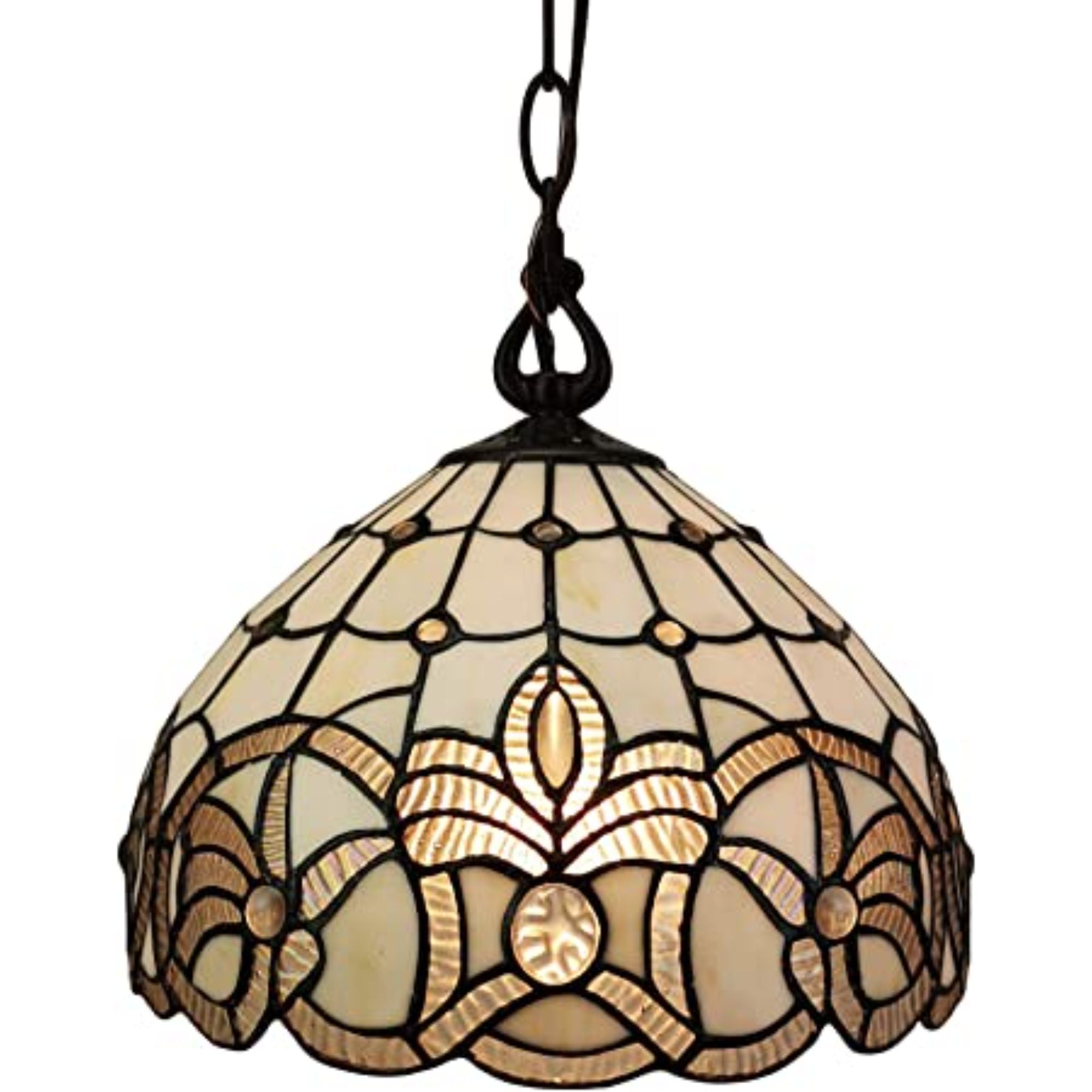 Black And White Unique Statement Glass Dimmable Chandelier With Black And White Shades - Lighting