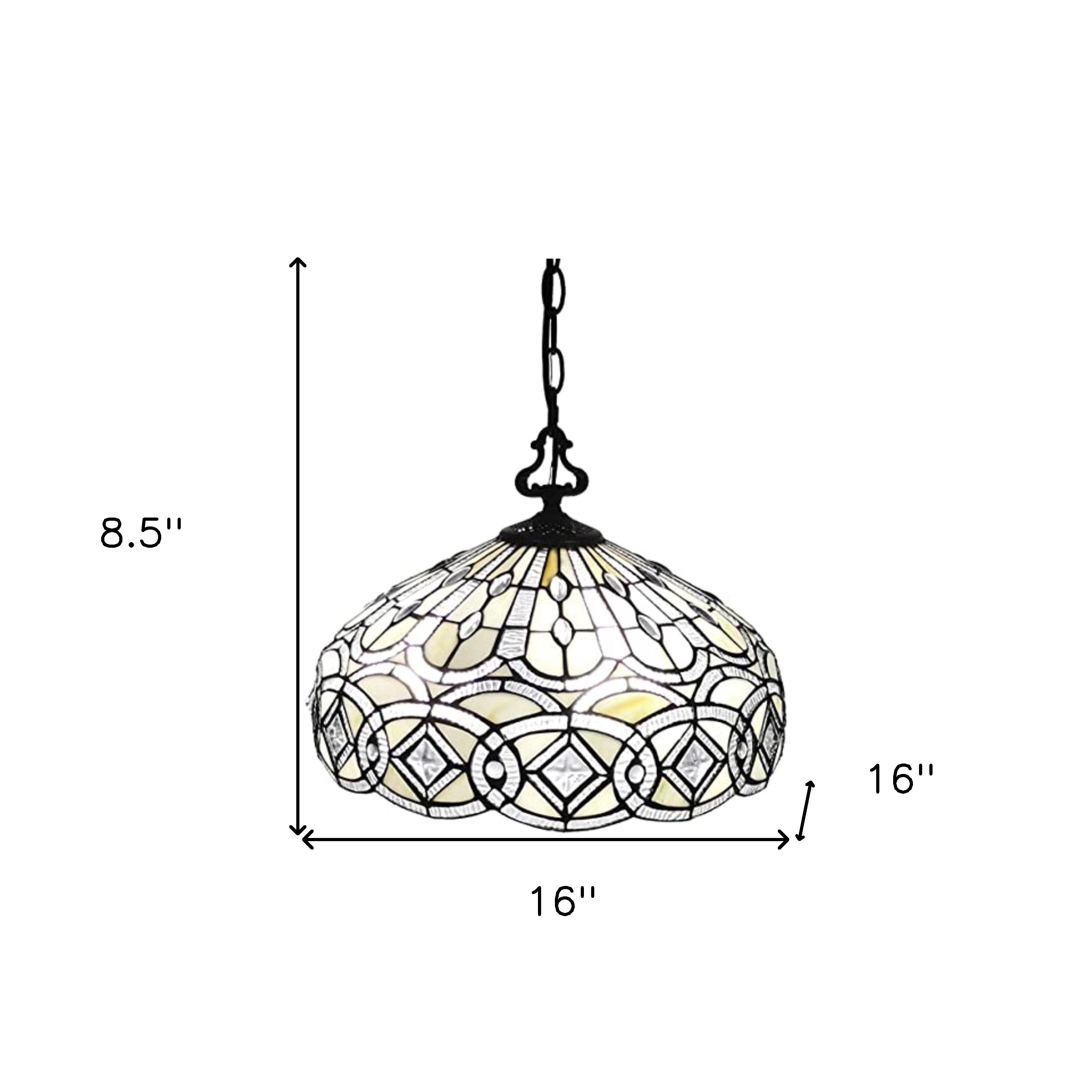 Black And White Unique Statement Two Light Glass Dimmable Chandelier With Black And White Shades - Lighting