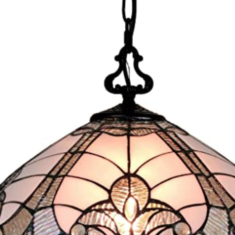 Black And White Unique Statement Two Light Glass Dimmable Chandelier With Black And White Shades - Lighting