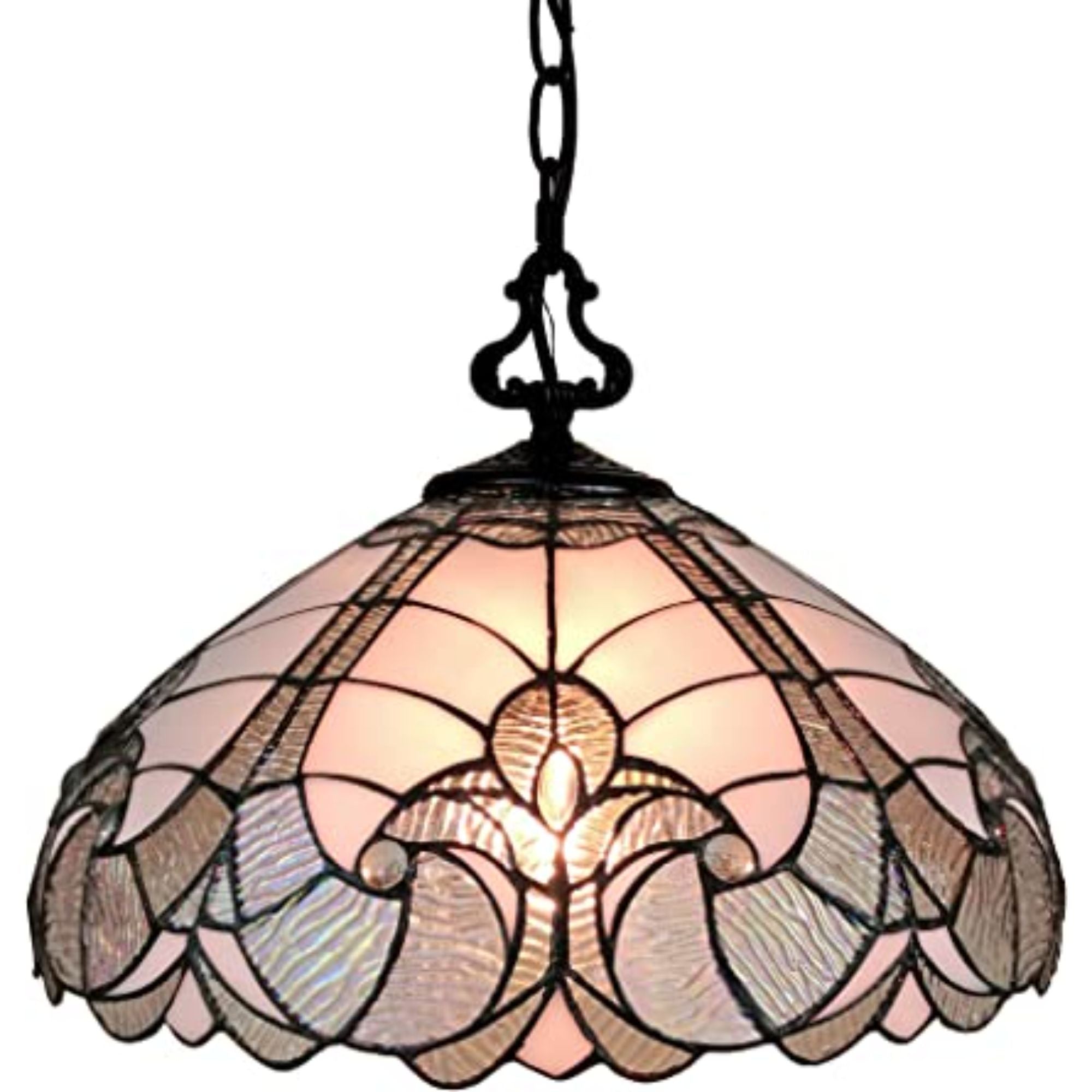 Black And White Unique Statement Two Light Glass Dimmable Chandelier With Black And White Shades - Lighting