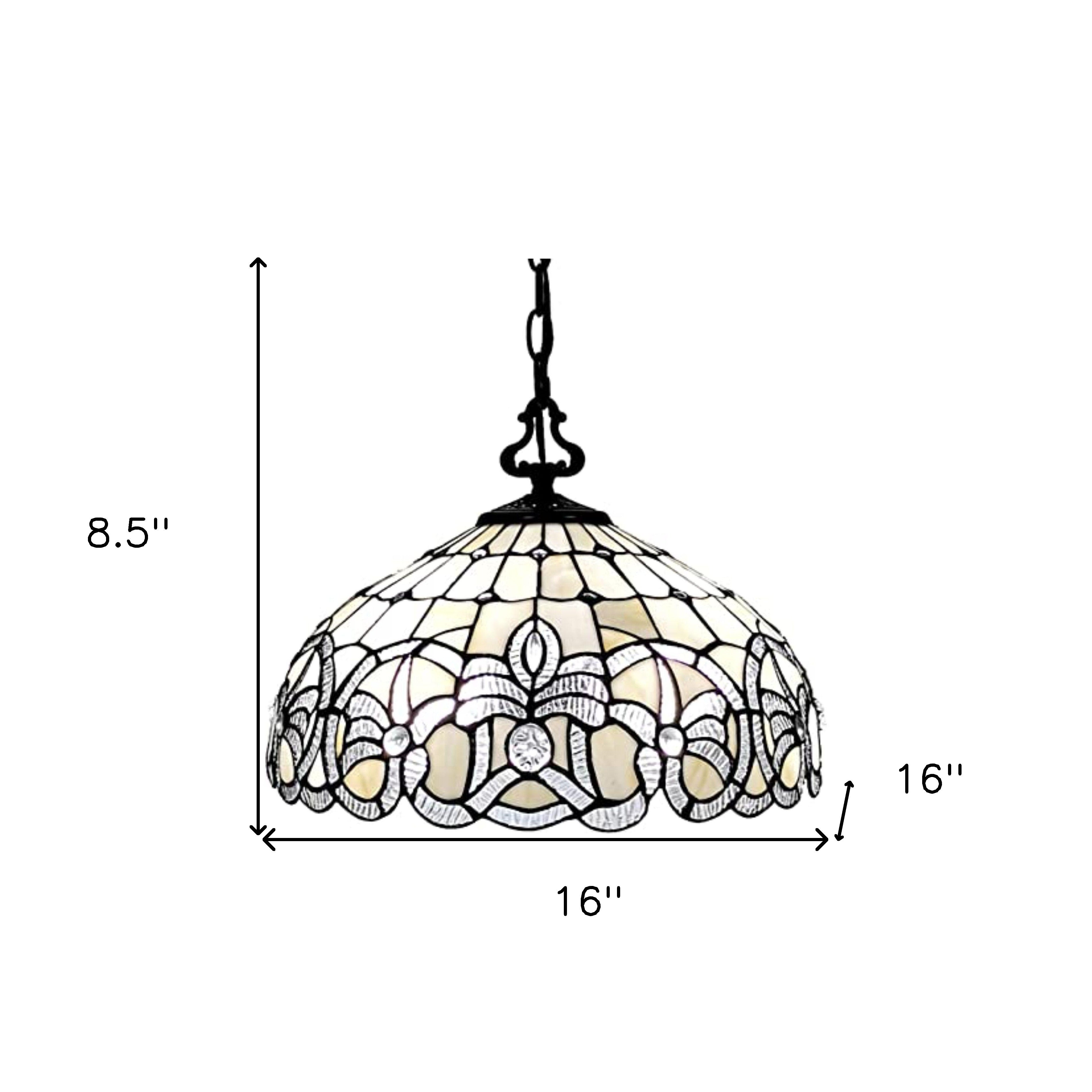 Black And White Unique Statement Two Light Glass Dimmable Chandelier With Black And White Shades - Lighting